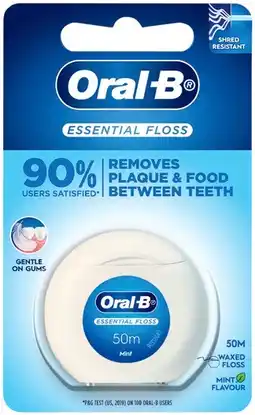 IGA Oral‑B Essential Mint Waxed Floss 50m offer