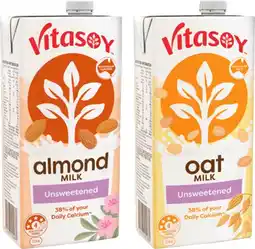 IGA Vitasoy Almond Milk, Oat Milk or Soy Milk 1 Litre Selected Varieties offer