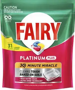 IGA Fairy Platinum Plus Lemon Dishwashing Tablets 31 Pack offer