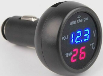 Autobarn Voltage 12V 3 in 1 Usb Charging Plug with Volt/temp Display offer