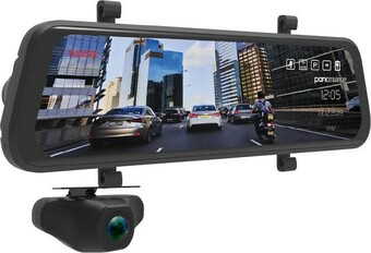 Autobarn Parkmate 9.6” Clip on Rearview Mirror with Dual DVR & Reverse Camera Monitor offer