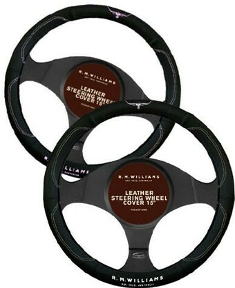 Autobarn R.M. Williams 15” Leather Steering Wheel Cover offer