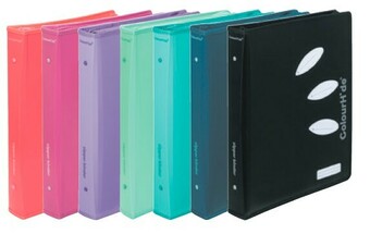 Officeworks ColourHide A4 2 D-Ring 25mm Zip Binders offer
