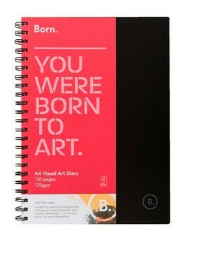 Officeworks Born A4 120 Page 125gsm Visual Art Diary offer