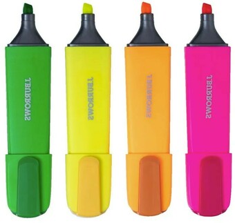 Officeworks J.Burrows 4 Pack Highlighters offer