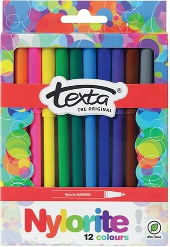 Officeworks Texta 12 Pack Nylorite Coloured Markers offer