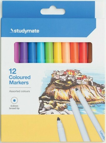 Officeworks Studymate 12 Pack Coloured Markers offer