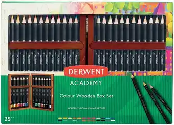 Officeworks Derwent Academy 25 Piece Coloured Pencil Set offer