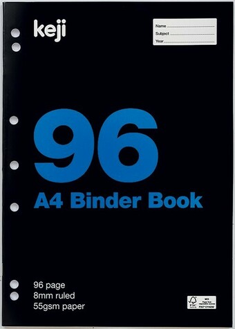 Officeworks Keji A4 96 Page 55gsm Binder Book offer