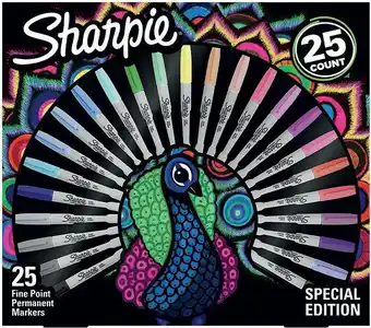 Officeworks Sharpie 25 Pack Permanent Markers offer