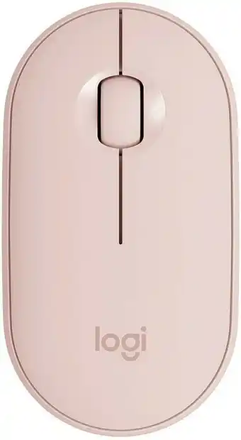 Officeworks Logitech Pebble Wireless Mouse - Blush offer