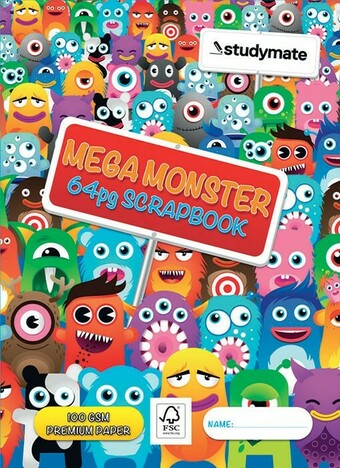 Officeworks Studymate 64 Page 100gsm Mega Monster Scrapbook offer
