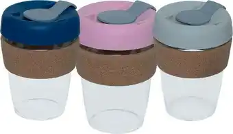 Officeworks Otto Reusable Glass Coffee Cups 350mL offer