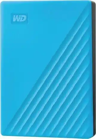 Officeworks WD 4TB My Passport Portable Hard Drive - Blue offer