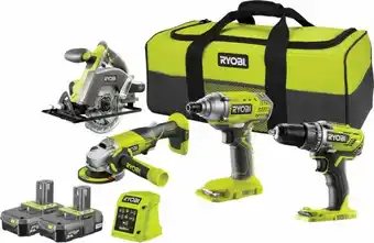 Ryobi 18V One+ 2.5Ah 4 Piece Combo Kit