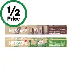 Woolworths Nescafe Farmers Origins Pods Pk 10 offer