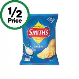 Woolworths Smith’s Crinkle Cut Potato Chips 150-170g offer