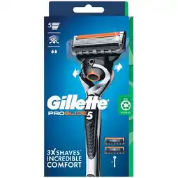 Woolworths Gillette Proglide Men’s Razor Handle with 2 Blade Cartridges offer