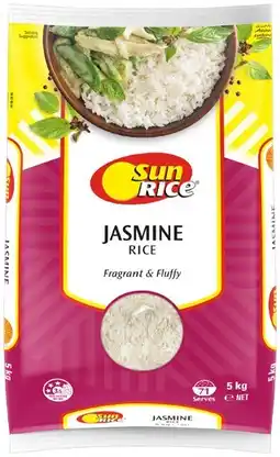 Coles Sunrice Jasmine Rice 5kg offer
