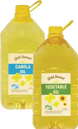Coles Gold Sunset Vegetable or Canola Oil 4 Litre offer