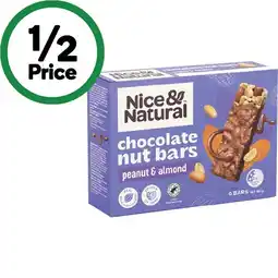 Woolworths Nice & Natural Nut Bars 180-192g Pk 6 offer