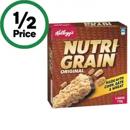 Woolworths Kellogg’s Nutri-Grain Bars 110g Pk 5 offer