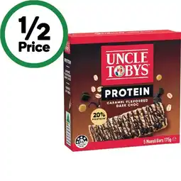 Woolworths Uncle Tobys Protein Muesli Bars 175g Pk 5 offer