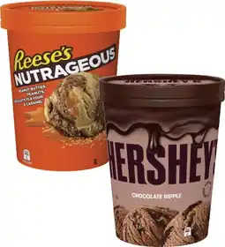 Coles Hershey's or Reese's Ice Cream Tub 1 Litre offer