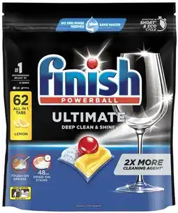 Coles Finish Ultimate Dishwashing Tablets 62 Pack offer