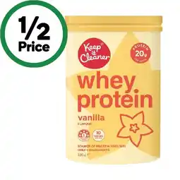 Woolworths Keep It Cleaner Whey Protein Powder 330g offer