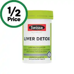 Woolworths Swisse Ultiboost Liver Detox Tablets Pk 120 offer