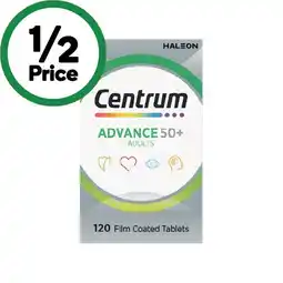 Woolworths Centrum Advance 50+ Daily Multivitamin Tablets Pk 120 offer