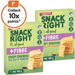 Woolworths Arnott’s Snack Right Crispy Crackers 150g Pk 6 – From the Health Food Aisle offer
