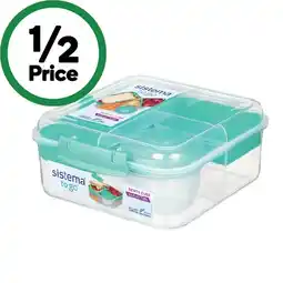 Woolworths Sistema Bento Box To Go 1.25 Litre offer