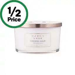 Woolworths Haven Luxe Cocktail Hour Soy Blend Candle offer