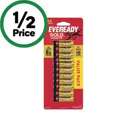 Woolworths Eveready Gold Batteries AA or AAA Pk 16 offer