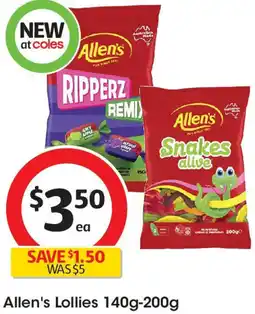 Coles Allen's Lollies offer