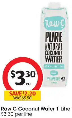 Coles Raw C Coconut Water offer