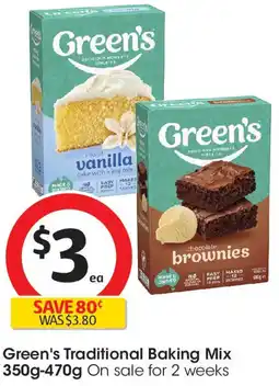 Coles Green's Traditional Baking Mix offer