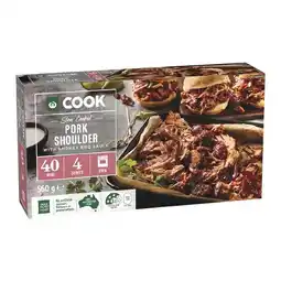 Woolworths Woolworths COOK Pork Shoulder with Smokey BBQ 560g offer