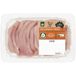 Woolworths Australian Fresh RSPCA Approved Chicken Breast Stir Fry 500g – From the Meat Dept offer