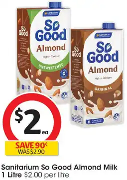 Coles Sanitarium So Good Almond Milk offer