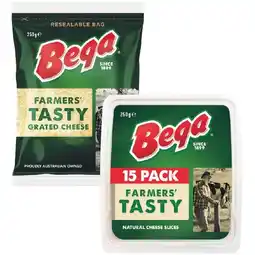 Woolworths Bega Block, Grated or Sliced Cheese 250g offer