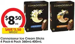Coles Connoisseur ice cream sticks offer