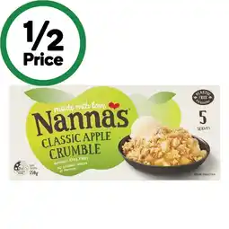 Woolworths Nanna’s Apple Crumble 550g – From the Freezer offer