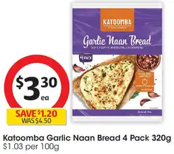 Coles Katoomba Garlic Naan Bread offer