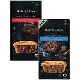 Woolworths Herbert Adams Gourmet Pies 400-420g Pk 2 offer
