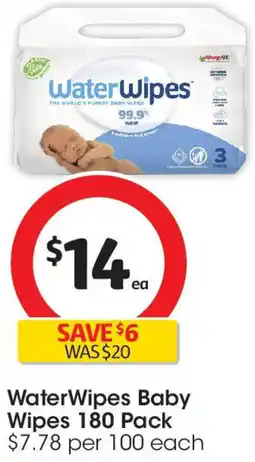 Coles WaterWipes Baby Wipes offer