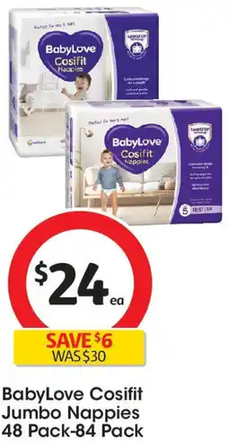 Coles BabyLove Cosifit Jumbo Nappies offer