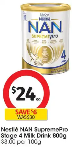 Coles Nestlé NAN SupremePro Milk Drink offer